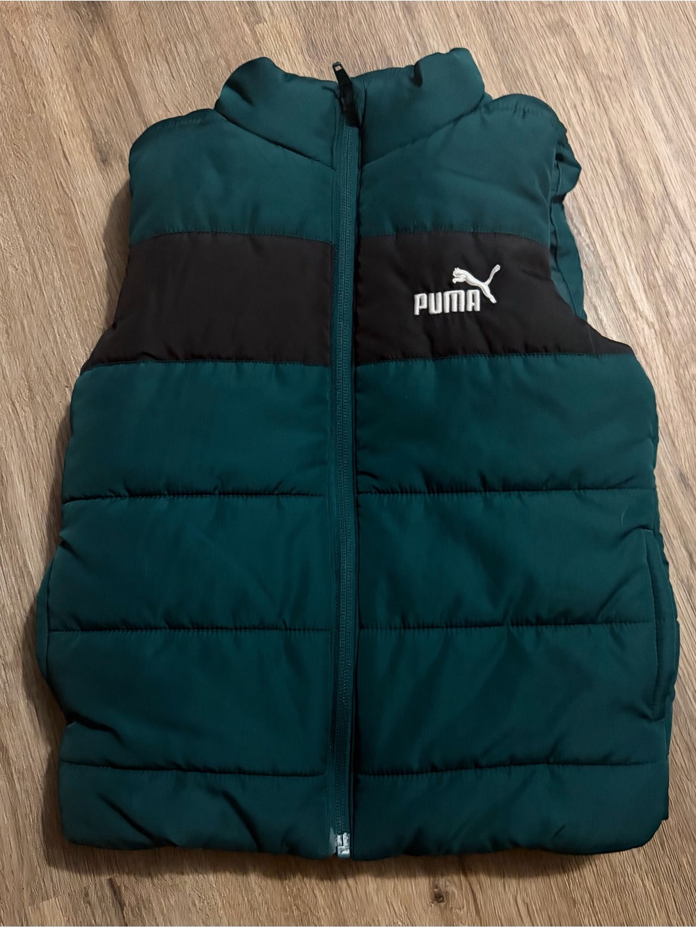 Puma - Teal & Black Puffer Vest - Size Small